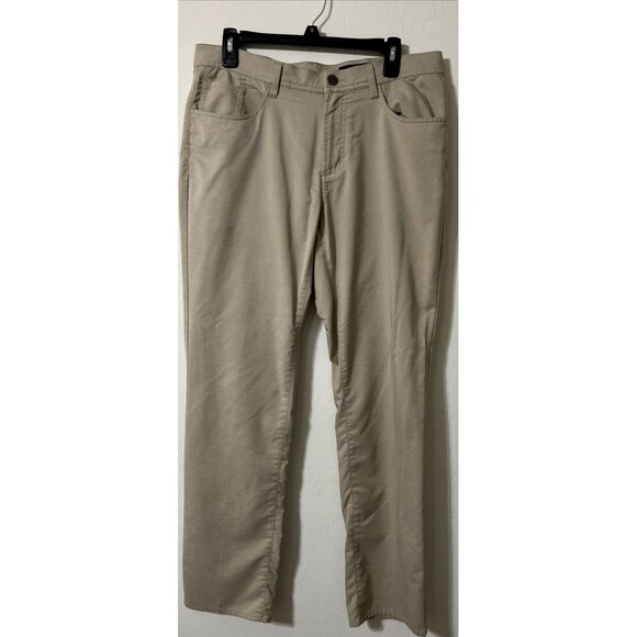 Dunning Player fit 5 pocket Tan golf pants Men's 34x31 (says 32) - Picture 1 of 7